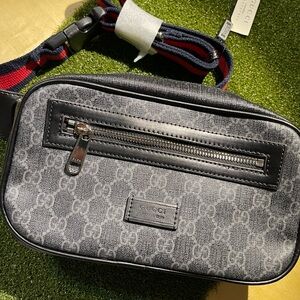 Others Follow Black and Gray Belt Bag